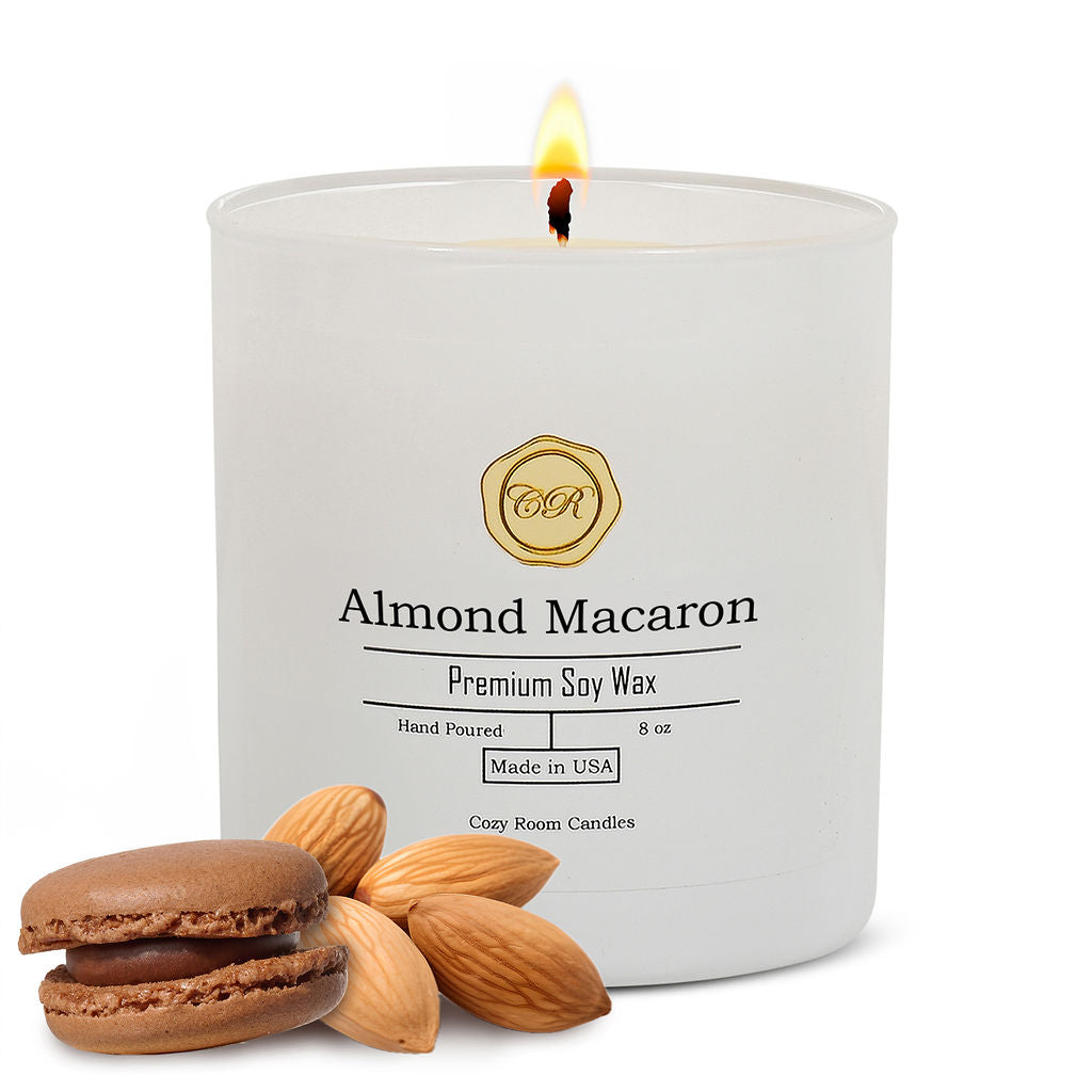 Natural Scented Hand-Poured Soy Candle Almond Macaron