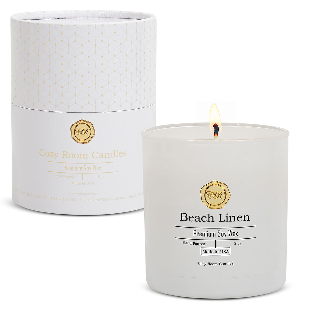 Natural Scent Hand-Poured Soy Candle Beach Linen