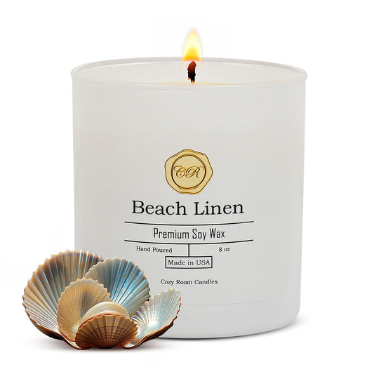 Natural Scent Hand-Poured Soy Candle Beach Linen